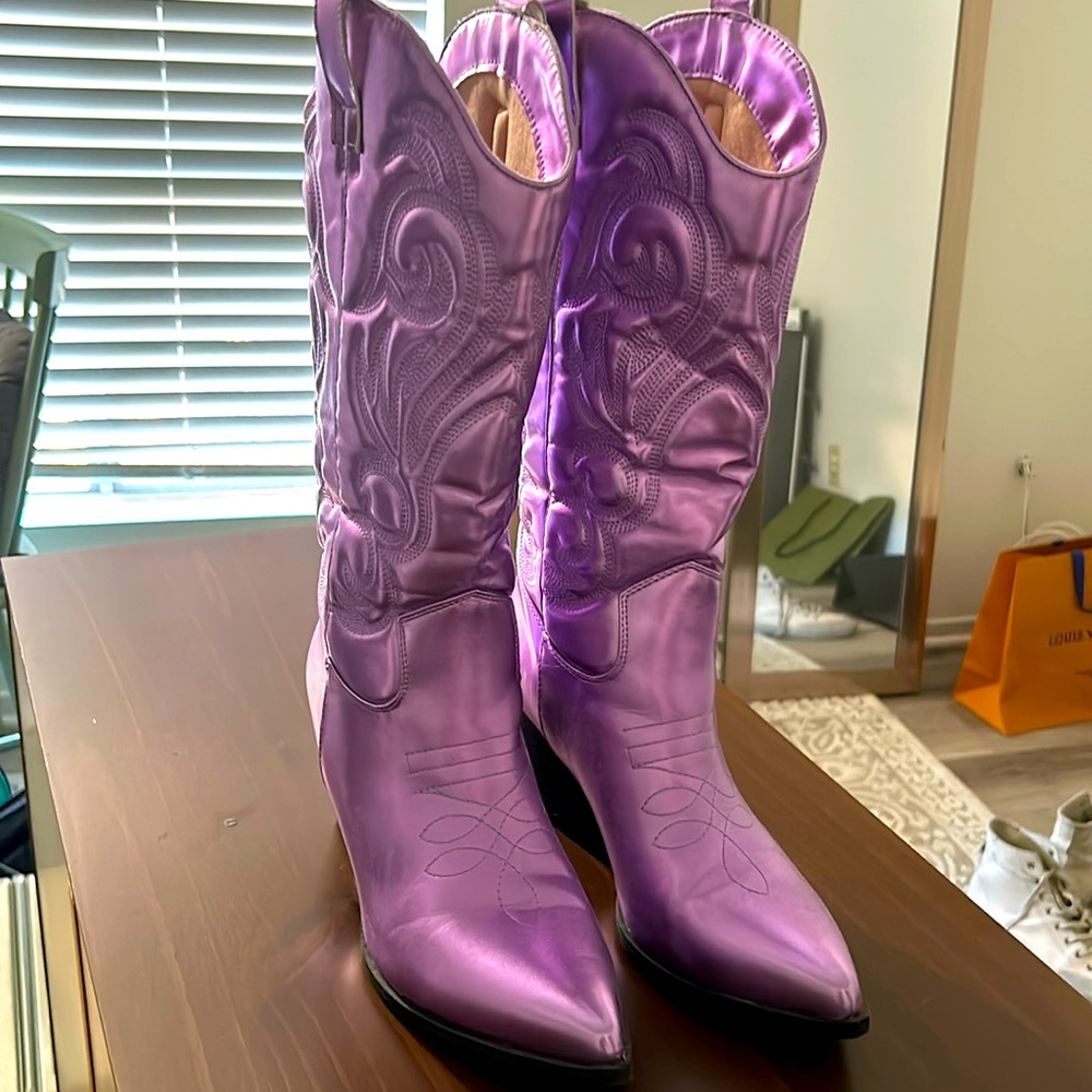 Metallic Purple Cowboy Boots
